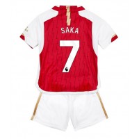 Camiseta Arsenal Bukayo Saka #7 Primera Equipación Replica 2023-24 para niños mangas cortas (+ Pantalones cortos)